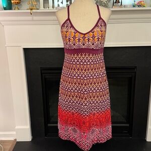 Athleta Printed Halter Cross-Back Dress – Size Small